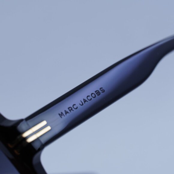 Marc Jacobs MJ 1034/S 0RHL 9O Sunglasses Black Square Frame, Grey Lenses - Picture 3 of 10